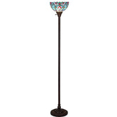 Capulina Tiffany Torchiere Floor Lamp Pole Antique Victorian Style